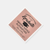 Afstuderen gegoten roze roze roodbruin en zwart servet (Hoek)