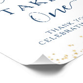 Afstuderen Gelieve een gunst te nemen Teken Goud P Foto Afdruk (Hoek)