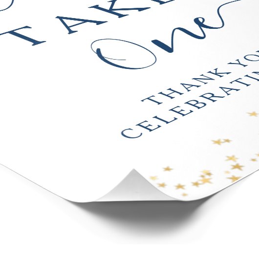 Afstuderen Gelieve een gunst te nemen Teken Goud P Foto Afdruk (Hoek)