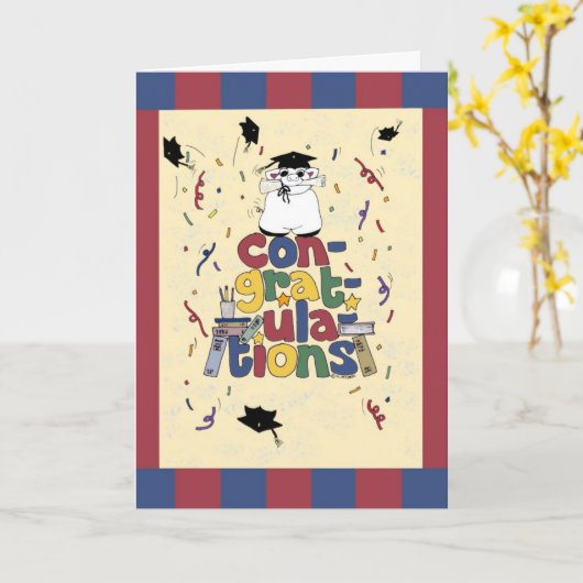 Afstuderen - Gelukwensen Kaart (Gele Bloem)