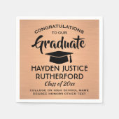 Afstuderen gepenselde legant koper en zwart servet (Voorkant)