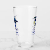 Afstuderen Gepersonaliseerd Blauw & Goud 20XX Glas (Links)