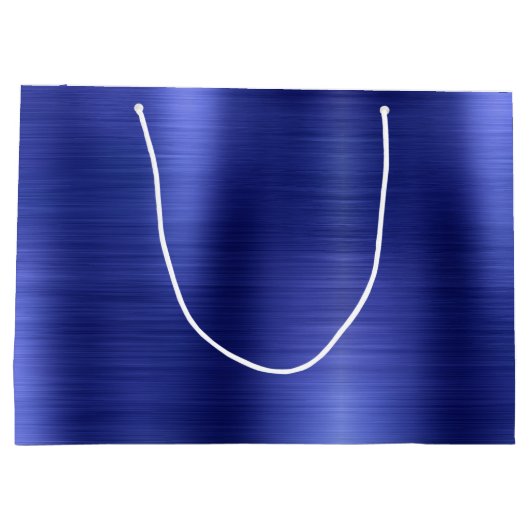 Afstuderen gepersonaliseerd blauw & goud groot cadeauzakje (Achterkant)