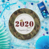 Afstuderen gepersonaliseerd bos Camouflage Pattern Papieren Bordje (Feest)