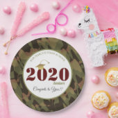 Afstuderen gepersonaliseerd bos Camouflage Pattern Papieren Bordje (Feest)