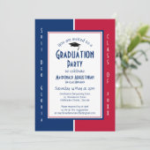AFSTUDEREN Gepersonaliseerd Christelijk Rood Blauw Kaart (Staand voorkant)