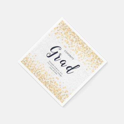 Afstuderen gepersonaliseerd elegant servet (Hoek)