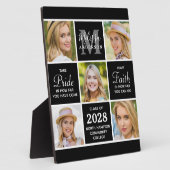 Afstuderen gepersonaliseerd modern 5 foto Afstuder Fotoplaat (Zijkant)