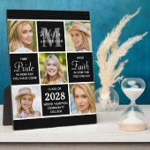 Afstuderen gepersonaliseerd modern 5 foto Afstuder Fotoplaat (Zijkant)