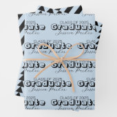 Afstuderen gepersonaliseerd script Modern Inpakpapier Vel (In situ)