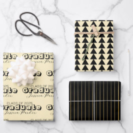 Afstuderen gepersonaliseerd script Modern Inpakpapier Vel