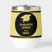 Afstuderen Gepersonaliseerd Zwart en Goud Pet (Voorkant)