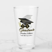 Afstuderen Gepersonaliseerd Zwart & Goud 20XX Glas (Voorkant)