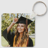 Afstuderen gepersonaliseerde Afstuderen foto Sleutelhanger (Achterkant)