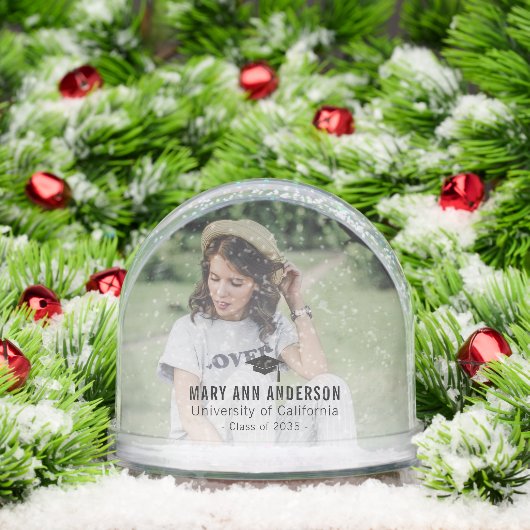 Afstuderen gepersonaliseerde foto cadeau idee sneeuwbol (Kerstmis)