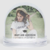 Afstuderen gepersonaliseerde foto cadeau idee sneeuwbol (Achterkant)