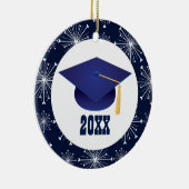 Afstuderen Gepersonaliseerde kerstcadeautjes Keramisch Ornament (Rechts)