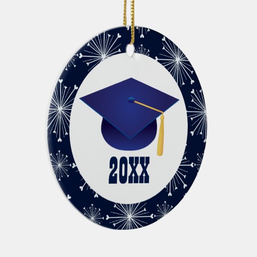 Afstuderen Gepersonaliseerde kerstcadeautjes Keramisch Ornament (Rechts)