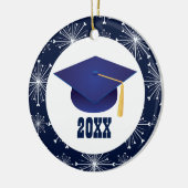 Afstuderen Gepersonaliseerde kerstcadeautjes Keramisch Ornament (Links)