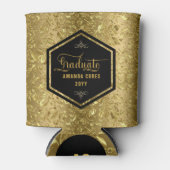Afstuderen gepersonaliseerde typografie en gouden blikjeskoeler (Voorkant)
