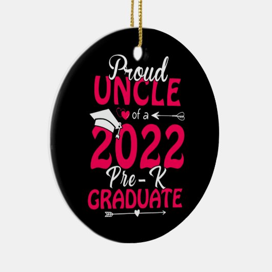 Afstuderen geperste oom van een 2022-pre-k Afstude Keramisch Ornament (Rechts)