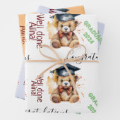 afstuderen geschenk afstudeerders party schattig b inpakpapier vel (In situ)