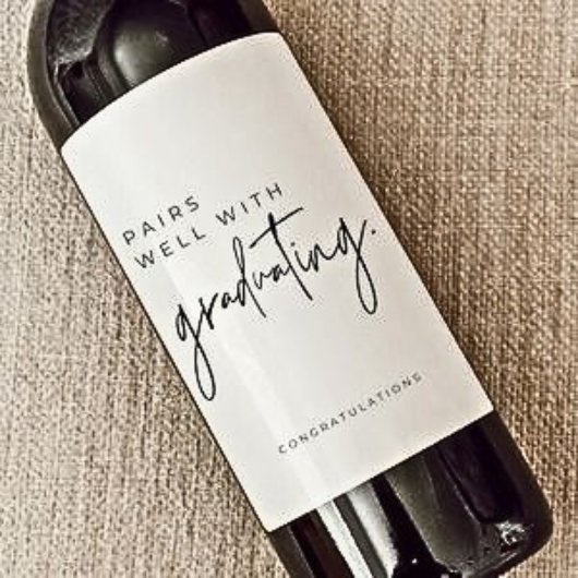 afstuderen geschenken 2024 wijn etiket