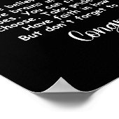 Afstuderen geschenken aan een mooie meisje klasse  poster (Hoek)