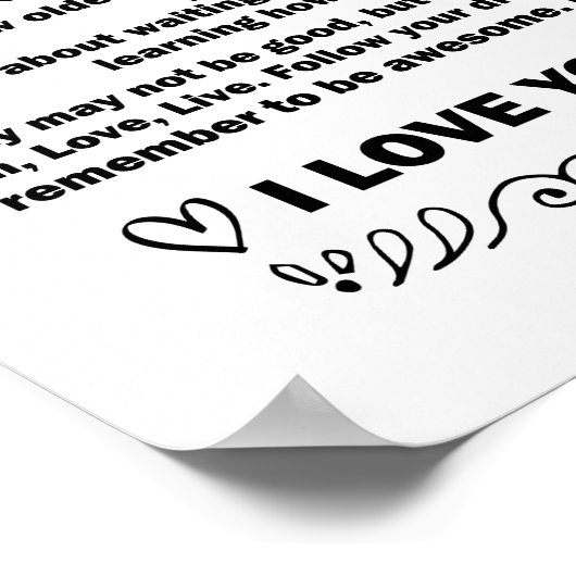 Afstuderen Geschenken voor Dochter 2024 Inspireren Poster (Hoek)