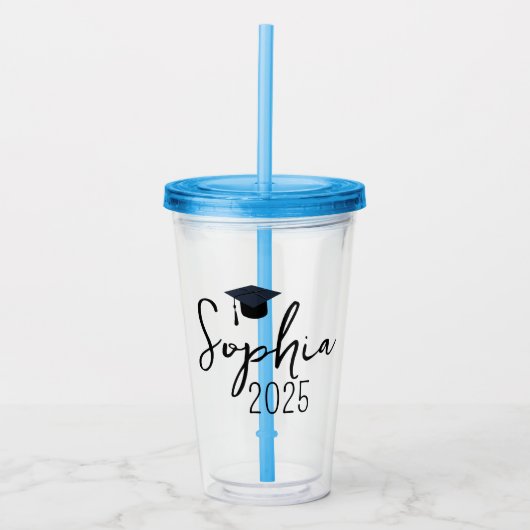 Afstuderen geschenken voor haar, Afstuderen Tumble Acryl Drinkbeker (Voorkant)