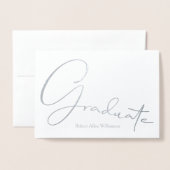 Afstuderen Gevouwen Folie Kaarten (Voorkant met envelop)