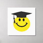 Afstuderen gezicht met afstuderen pet canvas afdruk (Voorkant)