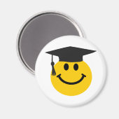 Afstuderen gezicht met afstuderen pet magneet (Voorkant / Achterkant)