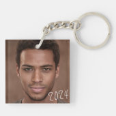 Afstuderen Gift 2025 Fotonaam University Slogan Sleutelhanger (Achterkant)