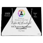 Afstuderen Gift Bag Waterverf Kijk HAMbyWG Groot Cadeauzakje (Voorkant)