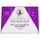 Afstuderen Gift Bag Waterverf Kijk HAMbyWG Groot Cadeauzakje (Voorkant)