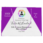 Afstuderen Gift Bag Waterverf Kijk HAMbyWG Groot Cadeauzakje (Achterkant)