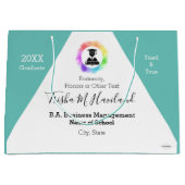 Afstuderen Gift Bag Waterverf Kijk HAMbyWG Groot Cadeauzakje (Voorkant)