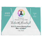 Afstuderen Gift Bag Waterverf Kijk HAMbyWG Groot Cadeauzakje (Achterkant)