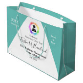 Afstuderen Gift Bag Waterverf Kijk HAMbyWG Groot Cadeauzakje (Achterkant Gekanteld)