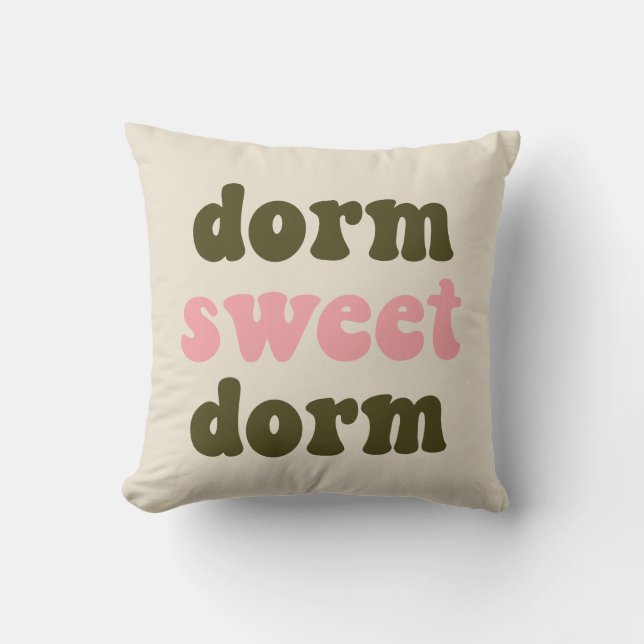 Afstuderen Gift Colorful Dorm Quote Pink Green Kussen (Voorkant)