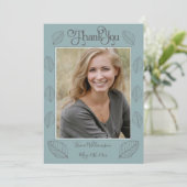 Afstuderen Gift Dank u Kaart Afstudeerder Foto Por (Staand voorkant)