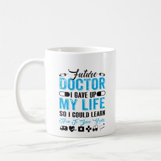 Afstuderen Gift for Future Doctor Physician Koffiemok (Links)