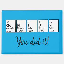 Afstuderen Gift Genius Periodic Table Science Geek Magneet