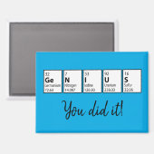 Afstuderen Gift Genius Periodic Table Science Geek Magneet (Voorkant / Achterkant)