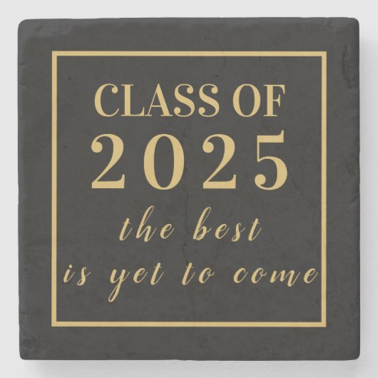 Afstuderen Gift Gold Script-klasse van 2023 Stenen Onderzetter (Voorkant)