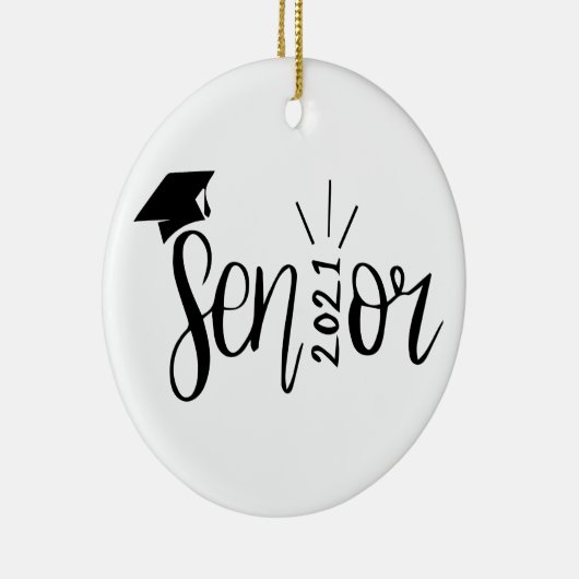 Afstuderen Gift, klasse 2021, senior 2021 Keramisch Ornament (Rechts)