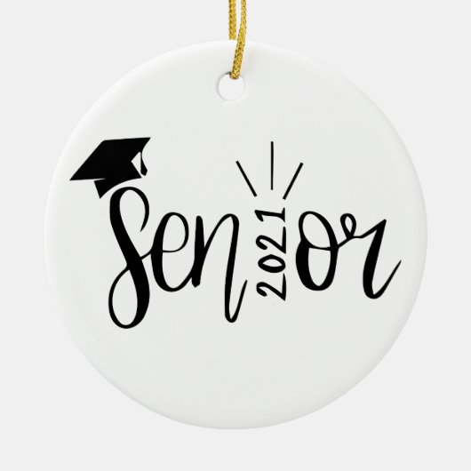 Afstuderen Gift, klasse 2021, senior 2021 Keramisch Ornament (Voorkant)