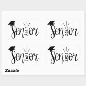 Afstuderen Gift, klasse 2021, senior 2021 Rechthoekige Sticker (Vel)