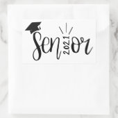Afstuderen Gift, klasse 2021, senior 2021 Rechthoekige Sticker (Tas)
